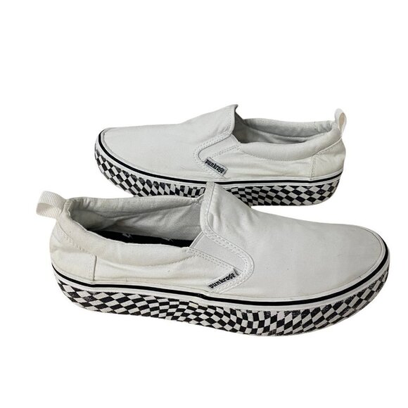 Punkrose Women's Checkerboard Canvas Slip On Sneakers, Size 9.5 - Picture 3 of 7